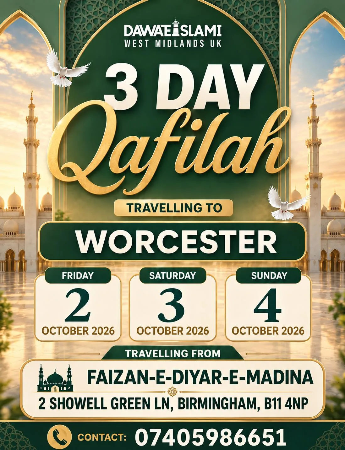 Join the 3-Day Qafilah: Birmingham to Worcester (2nd–4th October)