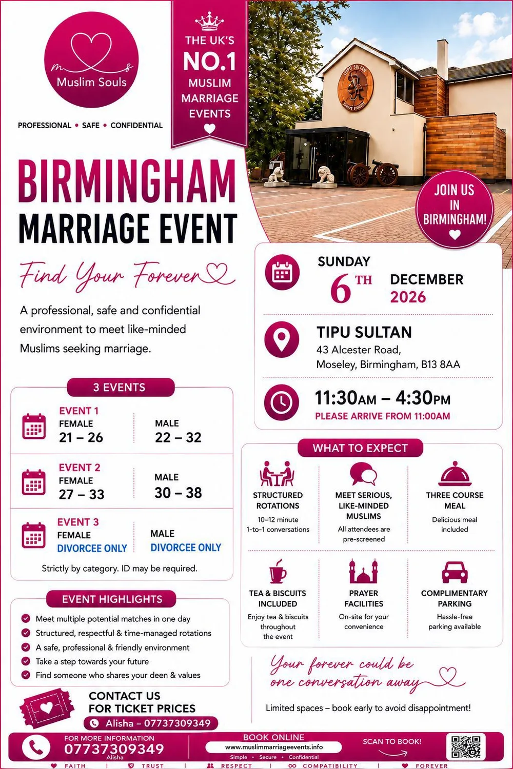 Muslim Marriage Events Birmingham - 3 Groups