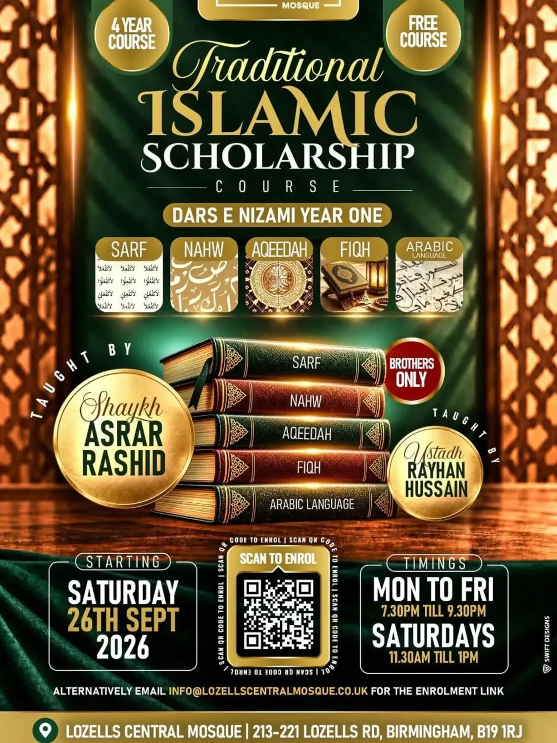 Traditional Islamic Scholarship Course (dars-e-Nizami Year 1) | Shaykh Asrar Rashid | Birmingham